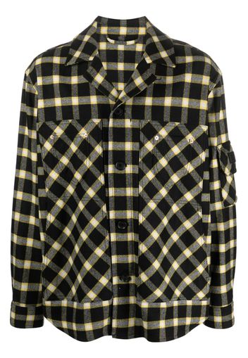 Versace Giacca-camicia a quadri - Nero