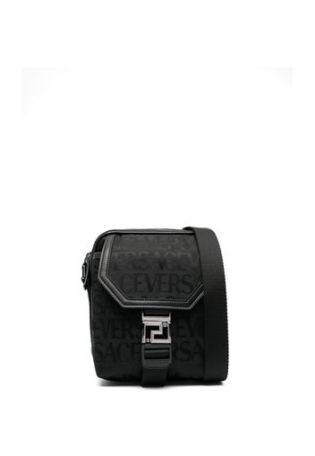 Versace logo-print messenger bag - Nero