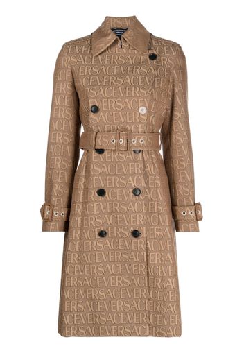 Versace Versace Allover trench coat - Marrone