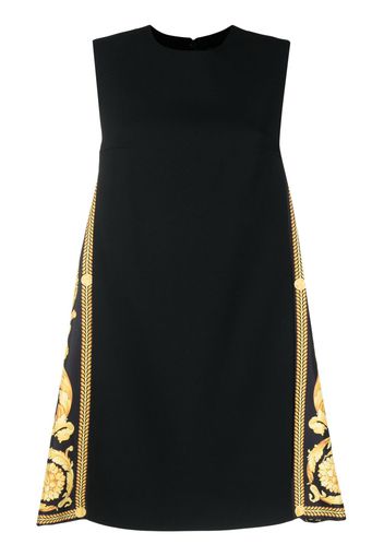 Versace Barocco contrasting-panel shift minidress - Nero