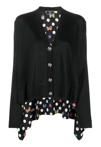 Versace Butterflies Medusa contrast-panel cardigan - Nero