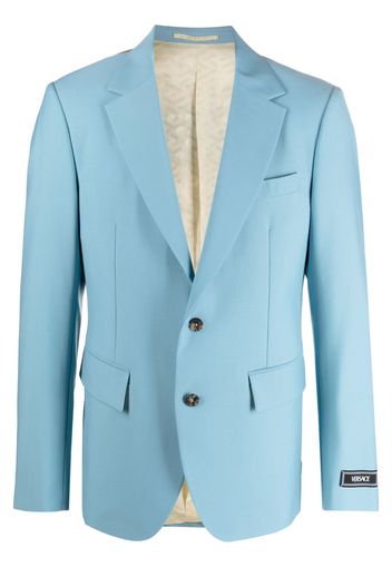 Versace Barocco-print single-breasted blazer - Blu