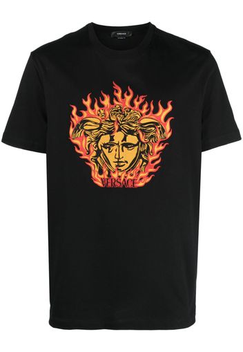 Versace Medusa-print short-sleeve T-shirt - Nero