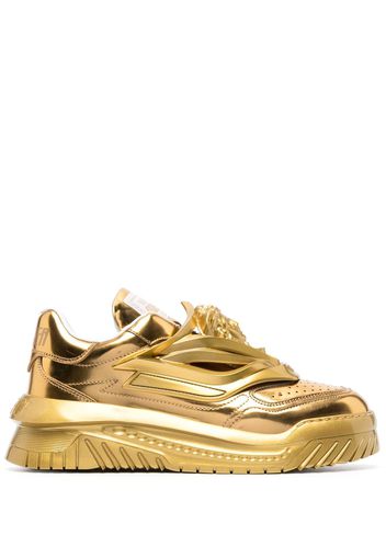 Versace Odissea metallic-effect sneakers - Oro