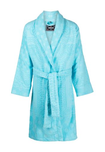 Versace Barocco-print terry-cloth robe - Blu