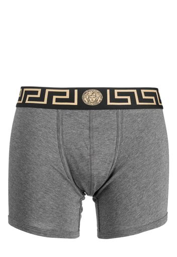 Versace logo-waist boxer briefs - Grigio