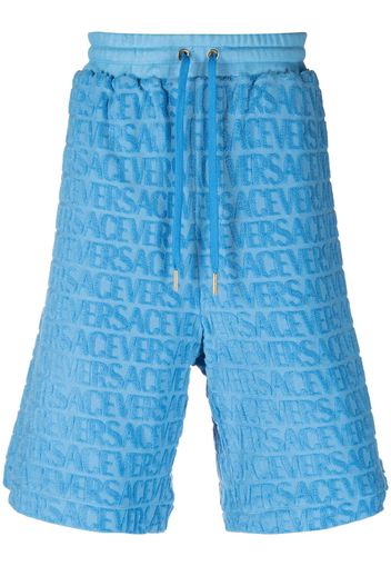 Versace Shorts sportivi con stampa - Blu