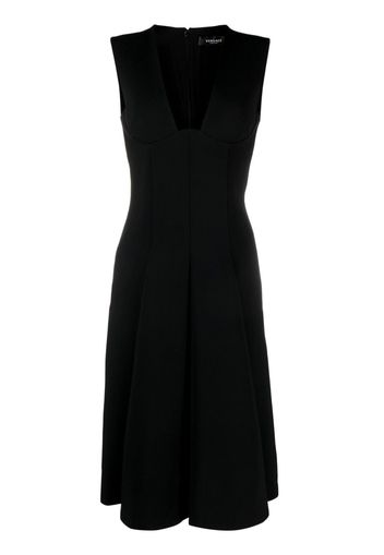 Versace sleeveless fluted dress - Nero