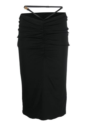 Versace Medusa georgette midi skirt - Nero