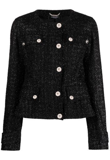 Versace Medusa Head single-breasted tweed jacket - Nero