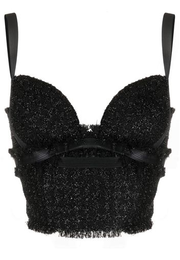 Versace tweed corset top - Nero