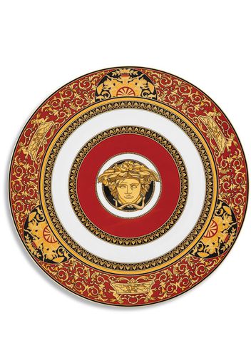 Versace Medusa porcelain service plate - Rosso