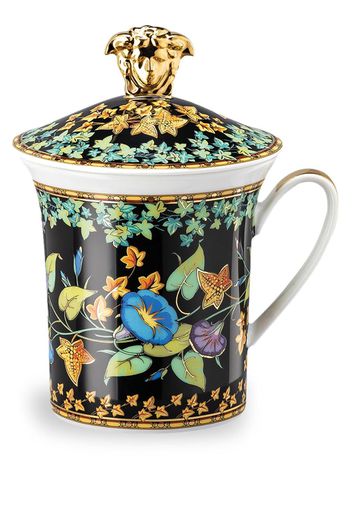 Versace Gold Ivy porcelain lid mug - Multicolore