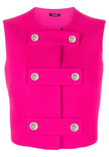 Versace sleeveless twill-weave blouse - Rosa