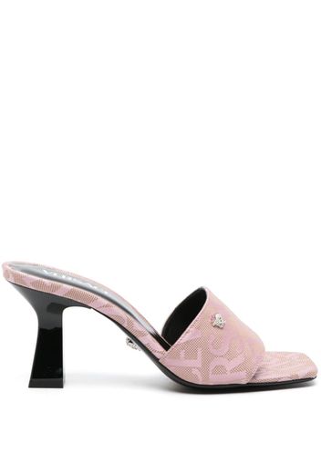 Versace Allover 80mm logo-jacquard mules - Rosa