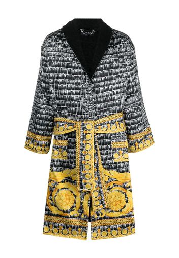 Versace Barocco-print cotton robe - Nero