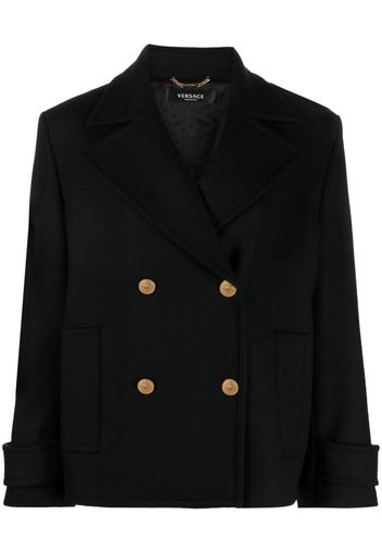 Versace Medusa double-breasted coat - Nero