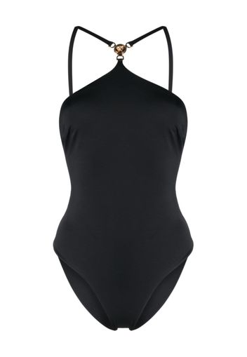 Versace Medusa-plaque strappy swimsuit - Nero