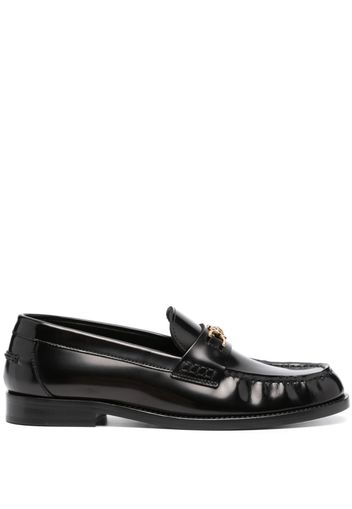 Versace Medusa-chain leather loafers - Nero