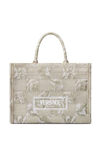 Versace Borsa tote Athena Barocco jacquard - Toni neutri