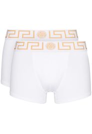 White Greca logo waistband boxers