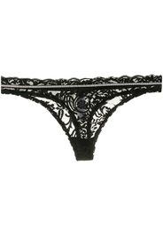 Greek key lace thong