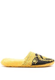 Versace Slippers Medusa con stampa - Nero