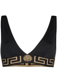 Versace Barocco print triangle bikini top - Nero