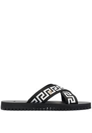 Versace Sandali con motivo Chiave Greca - Nero