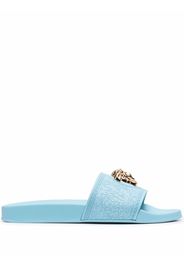Versace Ciabatte Medusa con applicazione - Blu