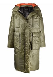 Versace hooded puffer coat - Verde