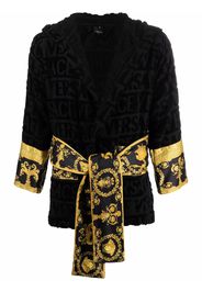 Versace Barocco-print cotton robe - Nero