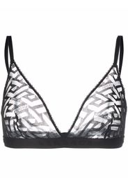 Versace Greca Signature tulle bralette - Nero