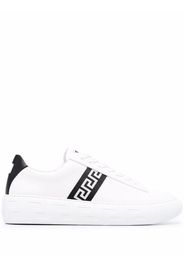 Versace Greca stripe low-top sneakers - Bianco