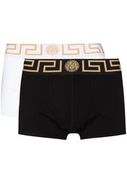 Versace VERS 2PK BOXER BRIEF BLKWHT UND MLTI - Nero