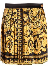 Versace baroque-print pleated skirt - Nero