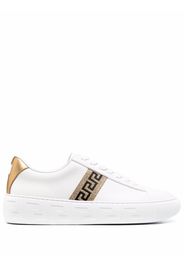 Versace Greca-print flatform sneakers - Bianco