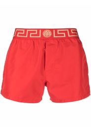 Versace Greca logo swim shorts - Rosso