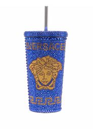 Versace rhinestone Medusa cup - Blu