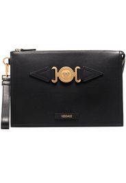 Versace Clutch con placca Medusa - Nero