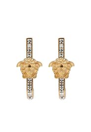 Versace Medusa crystal-embellished huggie earrings - Oro