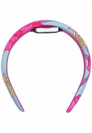 Versace baroque-print silk headband - Rosa