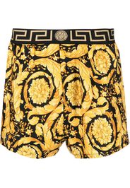 Versace baroque-print silk boxer shorts - Giallo