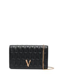 Versace Virtus quilted clutch bag - Nero