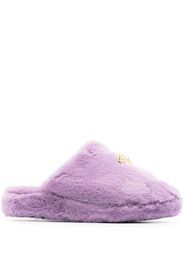 Versace Slippers Medusa in finta pelliccia - Viola