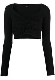 Versace V-neck cropped blouse - Nero