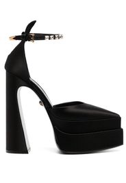 Versace 120mm satin platform sandals - Nero