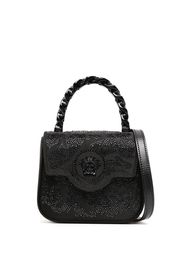 Versace Medusa-plaque crystal-embellished shoulder bag - Nero