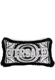 Versace logo-patch cushion - Nero