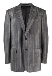 Versace pinstripe single-breasted blazer - Grigio